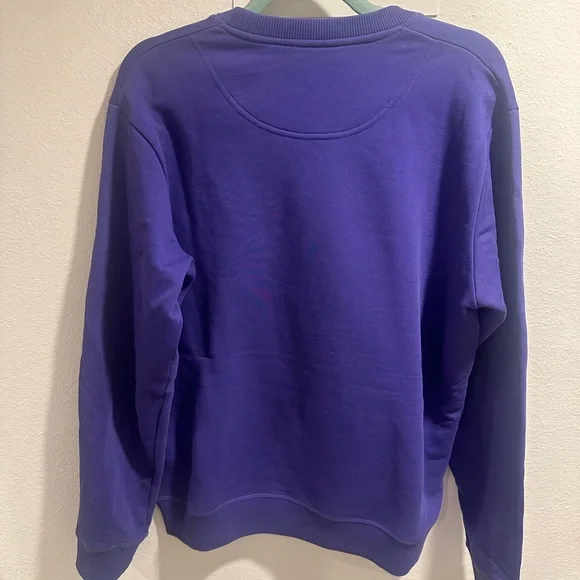Kenzo Blue and White Tiger Embroidered Crewneck Sweater